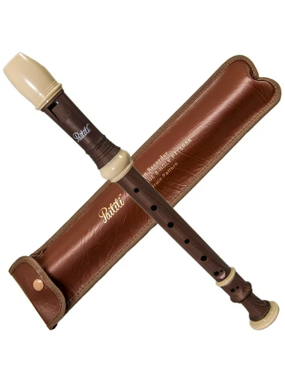 Paititi Soprano Recorder 8-Hole With Cleaning Rod + Carrying Bag, Premium Wooden Pattern Key, of C