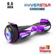 6.5" LED Wheel Hoverboard Two-Wheel Self Balancing Electric Scooter UL 2272 Certified, Chrome Purple