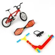 SHIYAO Mini Scooter Two Wheels Scooter Children Educational Toy Finger Scooter Bike Fingerboard Skateboard Toy Set