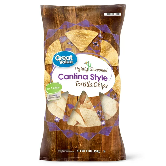 Great Value Thin & Crispy Cantina Style Tortilla Chips, 13 oz
