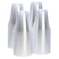 Comfy Package [100 Pack - 12 oz.] Crystal Clear PET Plastic Cups