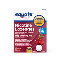 Equate Nicotine Lozenge 2 mg, Stop Smoking Aid, Cherry Flavor, 108 Count