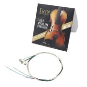 Universal Full Set (E-A-D-G) Violin Fiddle String Strings Steel Core Nickel-silver Wound with Nickel-plated Ball End for 4/4 3/4 1/2 1/4 Violins