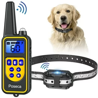 Dog Training Collar with Remote, Adjustable Shock Collar Bark Collars for Small to Large Dogs, Rechargeable with Beep, Vibration and Shock Training Modes, 2600 ft Range, IP68 Waterproof