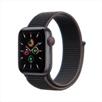 Apple Watch SE GPS, 44mm Space Gray Aluminum Case with Black Sport Band - Regular