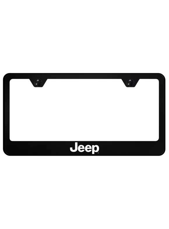 Jeep UV Print Polycarbonate License Plate Frame (Black)