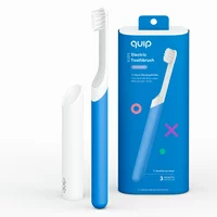 quip Kids Electric Toothbrush, Built-In Timer + Travel Case, Blue Rubber