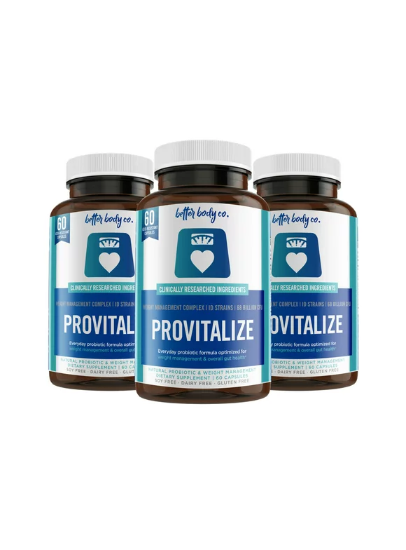 Better Body Co. Provitalize, Probiotics for Menopause Weight, Hot Flashes, Low Energy, Mood Swings, Gut Health (3 pack)