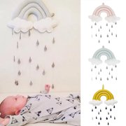 CALIDAKA Pendant Toy Baby Crib Nursery Accessories Mobile Hanging Props Cloud Raindrop (Pink)