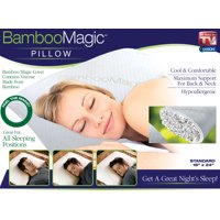 Bamboo Magic Memory Foam Pillow, Maximum Support for Back & Neck - Standard