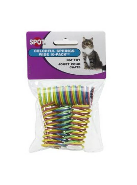 Spot Cat or Kitten Colorful WIDE Springs Size:Pack of 20