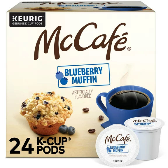 McCafe, Blueberry Muffin Light Roast K-Cup Coffee Pods, 24 Count