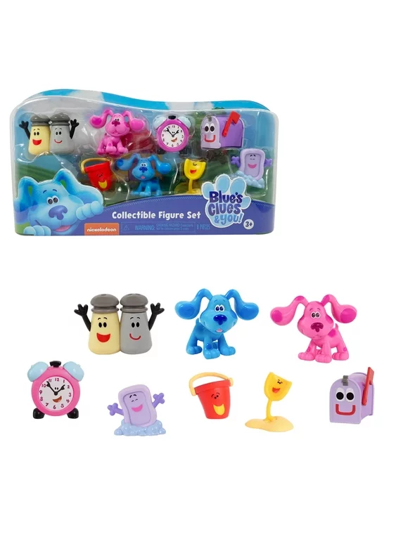 Blues Clues & You! Collectible Figure Set, 8-pieces, Kids Toys for Ages 3 up