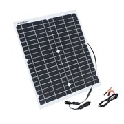 Citgeett 20W Solar Panel 12V Trickle Charge Battery Charger Kit Maintainer Marine Boat RV Car
