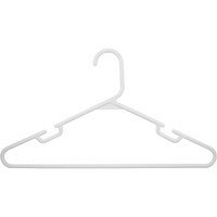 Tailor Made Products 60-Pack Plastic Hangers, Notched, White