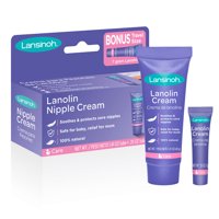 Lansinoh Lanolin Nipple Cream for Breastfeeding, 1.41 Ounces with 0.25 Ounce Bonus Tube