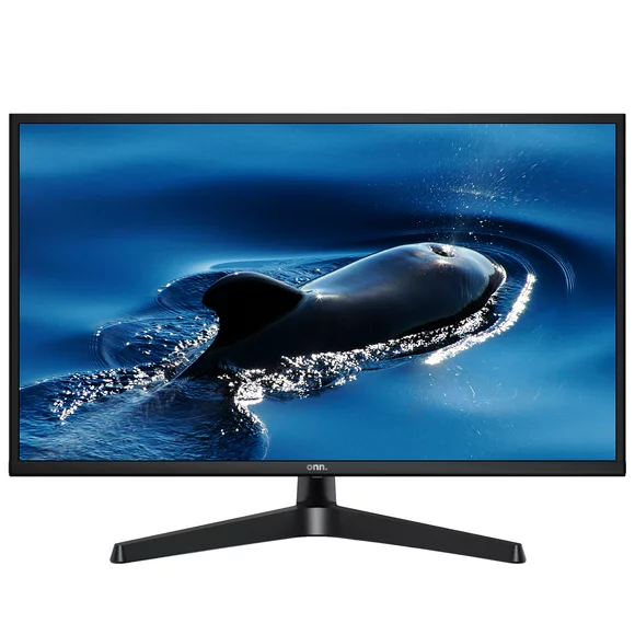 onn. 24" FHD (1920 x 1080p) 75hz Office Monitor with 6 ft HDMI Cable, Black