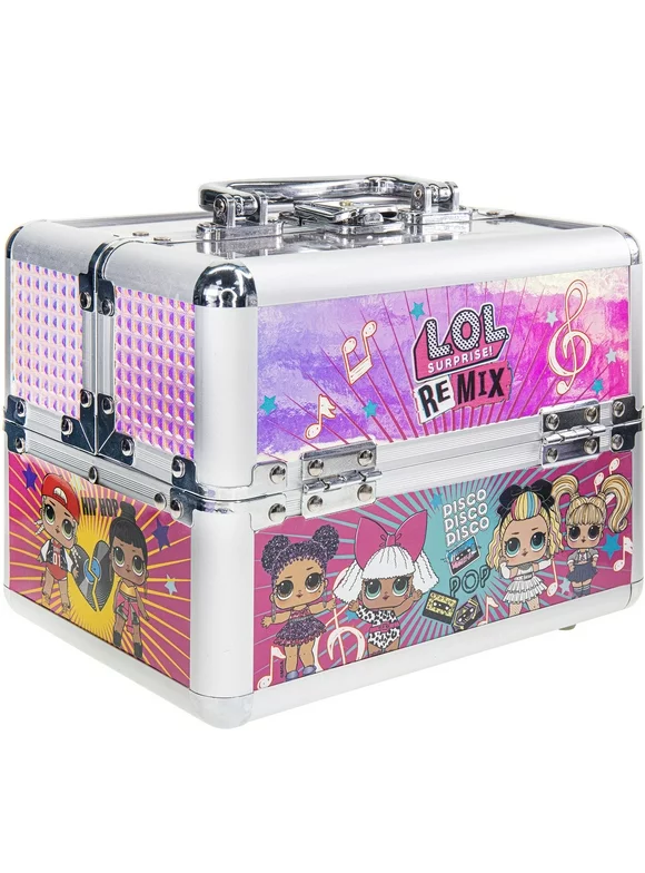L.O.L Surprise! Townley Girl Train Case Cosmetic Makeup Set, Pretend Play Toy and Gift for Girls, Ages 5+