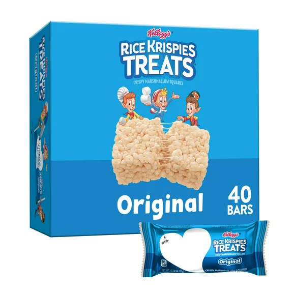 Rice Krispies Treats Original Chewy Marshmallow Snack Bars, 31.2 oz, 40 Count