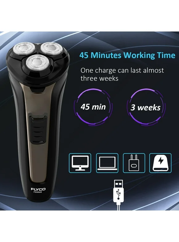 Flyco Electric Mini Portable Shaver Waterproof Washable Cordless Pop-up Trimmer Razor