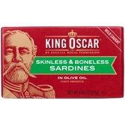 (3 Pack) King Oscar Skinless Boneless Sardines in Olive Oil, 4.4 oz