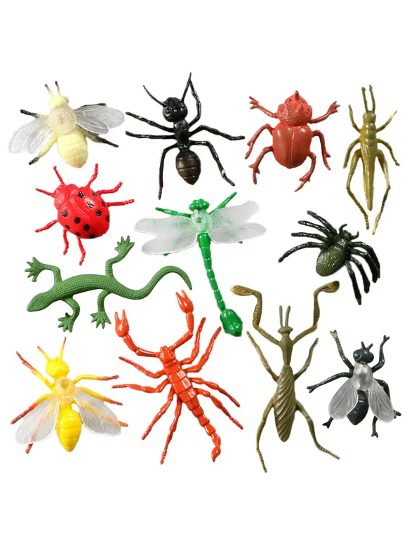 12Pcs Insect Simulation Model Toys Bug Children Educational Resource High Reallistic Insects Figures Toys