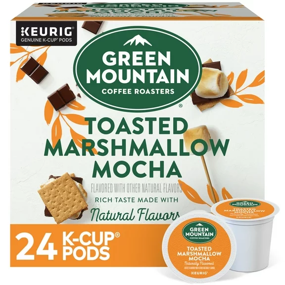 Green Mountain Coffee Roasters, Toasted Marshmallow Mocha Light Roast K-Cup Coffee Pods, 24 Count