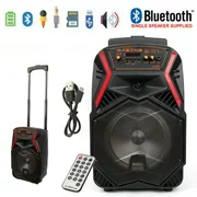Dazone 8" Professional Bluetooth Party Speaker Bass Led Portable Stereo Light Up Tailgate Loud
