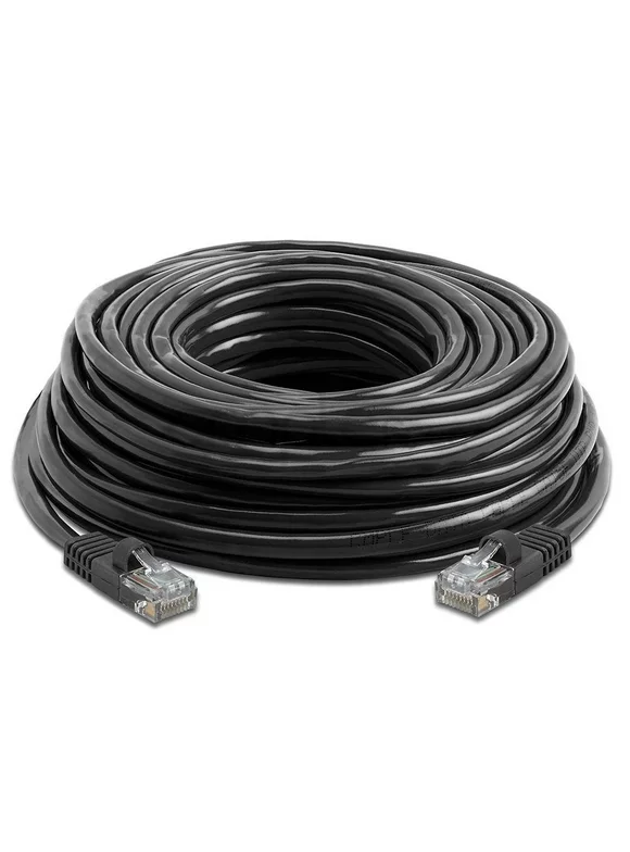 Cablevantage RJ45 Cat6 50FT Ethernet LAN Network Cable for PS Xbox PC Internet Router Black