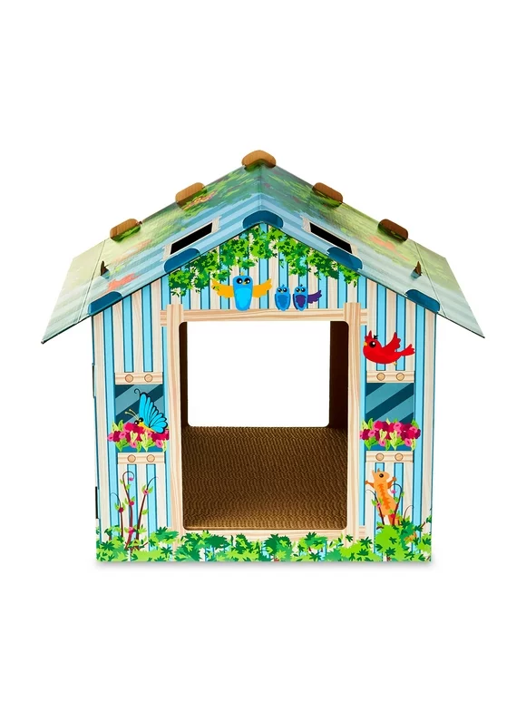 Vibrant Life Tree House Corrugated Paper Cat Scratch House