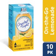 (20 Packets) Crystal Light Lemonade On-The-Go Powdered Drink Mix, 0.13 oz