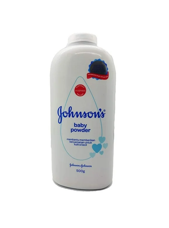 Johnson's Baby Powder 500gr/17.6oz Regular, pH balanced and hypoallergenic, helps absorb excess moisture and is cornstarch free.