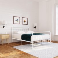 Woven Paths Iron Bed, Queen, White
