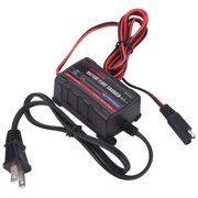 HERCHR 0.75A 6V 12V Automatic Battery Trickle Charger Maintainer for Car Motor ATV RV (American Plug), 12V Battery Charger, Car Battery Charger
