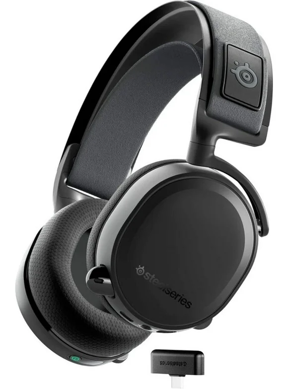 SteelSeries Arctis 7+ Wireless Gaming Headset, Lossless 2.4 GHz, 30 Hour Battery Life, USB-C, Black