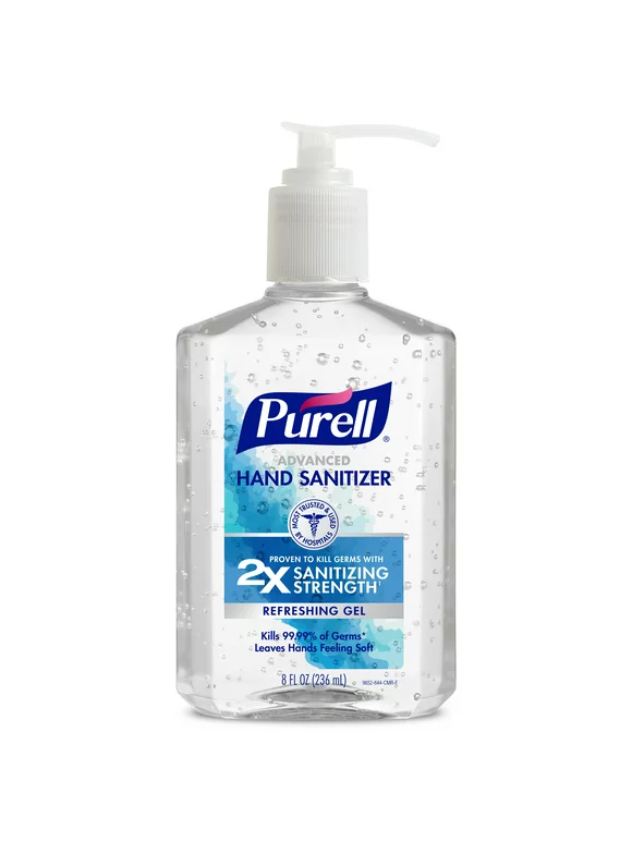 Purell Advanced Hand Sanitizer Refreshing Gel, 8 oz Pump Bottle
