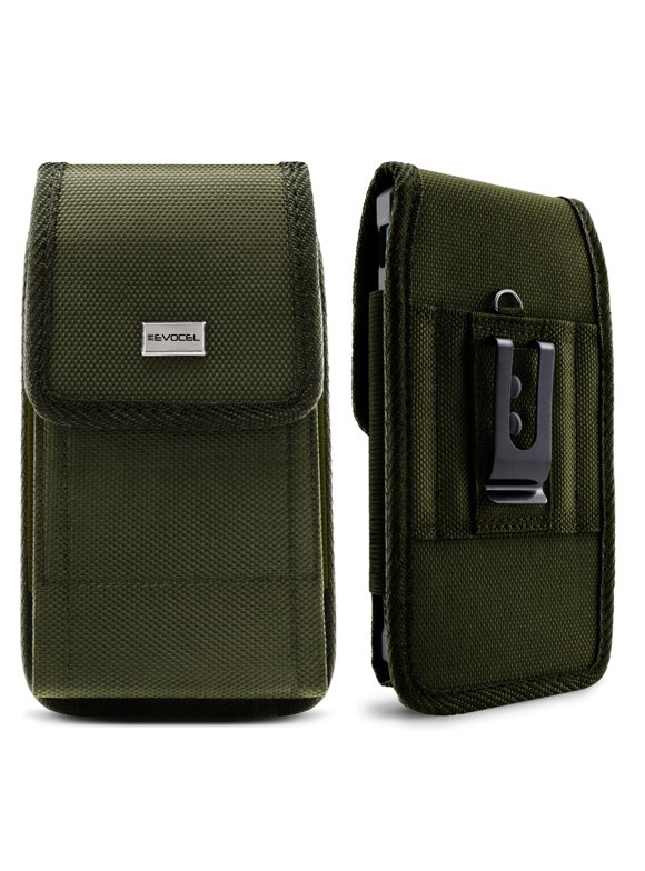 Evocel [Urban Pouch] Tactical Carrier with [Belt Loop & Holster] (5.39 in x 2.79 in x 0.35 in) Fits Galaxy J3, Galaxy On5, LG Aristo 2, Apple iPhone 6/7/8, Moto E4 & More, OD Green - Medium