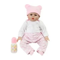 Willstar 55CM Lifelike Newborn Silicone Reborn Baby Dolls Baby Kids Gifts-Pink