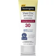 Neutrogena Sheer Zinc Dry-Touch Sunscreen Broad Spectrum SPF 30 3 oz (Pack of 3)
