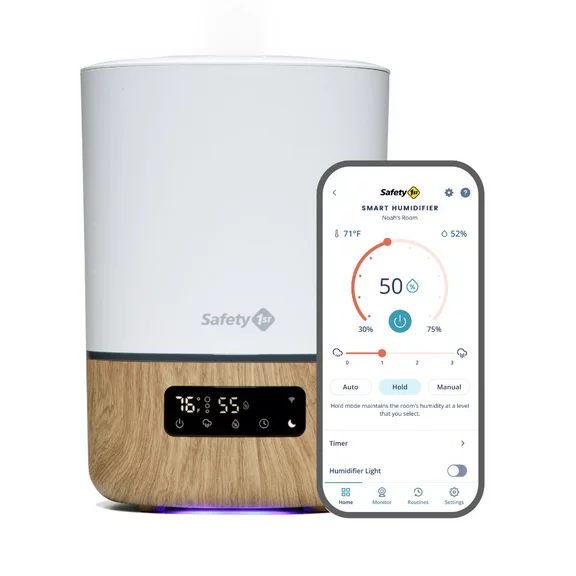 Safety 1ˢᵗ Smart Humidifier, Natural with White