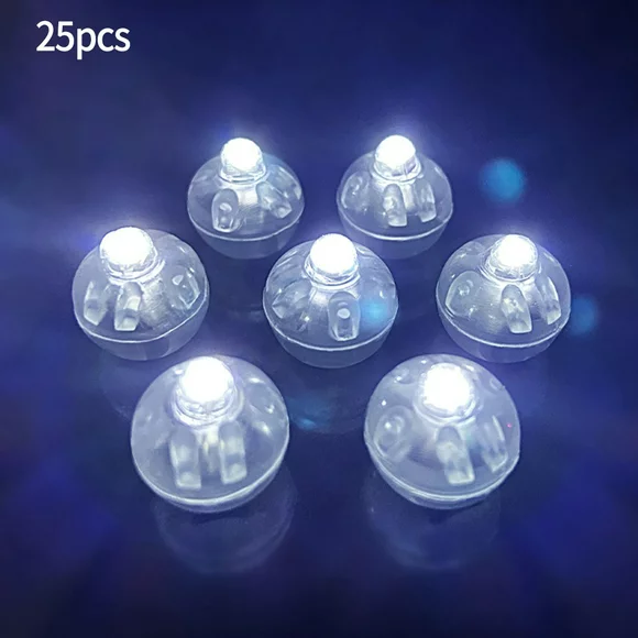 25Pcs Balloon Lights, Long Standby Time Mini Light, Battery Powered, Round LED Ball Lamp for Latex Balloon Paper Lantern Party Wedding Festival Christmas Halloween Decorative