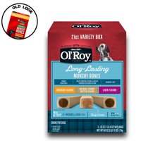 Ol' Roy Munchy Bones Dog Treats Value Pack, 21 Count