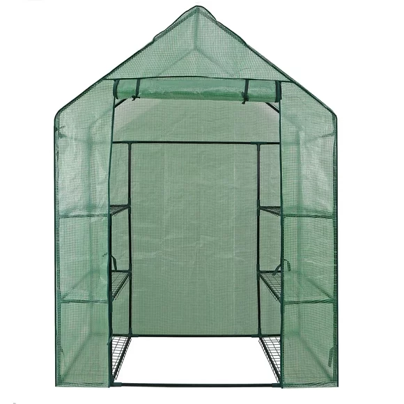 ZENSTYLE 3 Tier 6 Shelves Outdoor Indoor Greenhouse PE Cover Waterproof Green House Tent Tend Potted Plants
