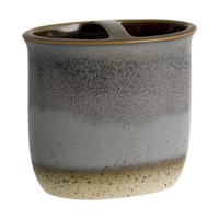 Better Homes & Gardens Reactive Glazed Ceramic Toothbrush Holder in Greys and Naturals