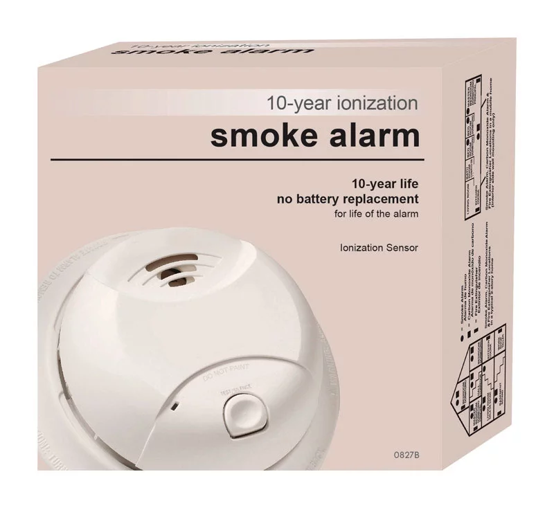 First Alert 0827B Ionization Smoke Alarm with 10-Year Sealed Tamper-Proof Battery