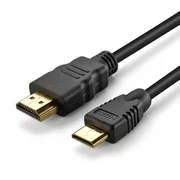 Mini HDMI to HDMI Cable (10 Ft) Adapter - High Speed Video Audio AV HDMI Male C to Male A Premium Connector Converter Adaptor Cord Supports 3D, ARC/eARC