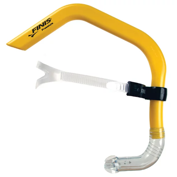 FINIS Freestyle Center-Mount Swimming Snorkel, Yellow, Adult