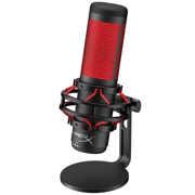HyperX QuadCast  USB Condenser Gaming Microphone, for PC, PS4 and Mac, Anti-Vibration Shock Mount, Four Polar Patterns, Pop Filter, Gain Control, Podcasts, Twitch, YouTube, Discord, Red
