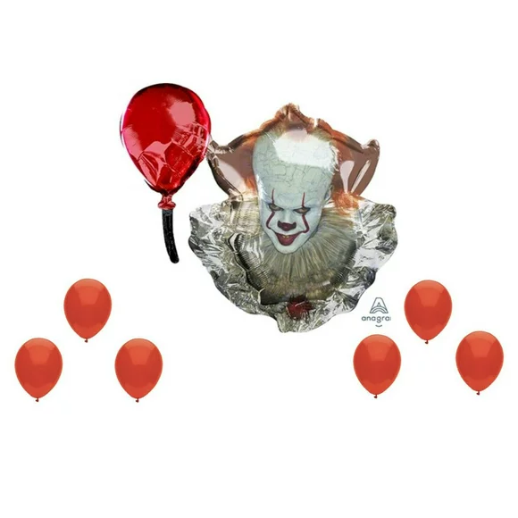 Pennywise Scary Clown It Halloween party balloons Decoration Supplies Red