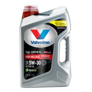 Valvoline Full Synthetic High Mileage with MaxLife Technology SAE 5W-30 Motor Oil, Easy-Pour 5 Quart